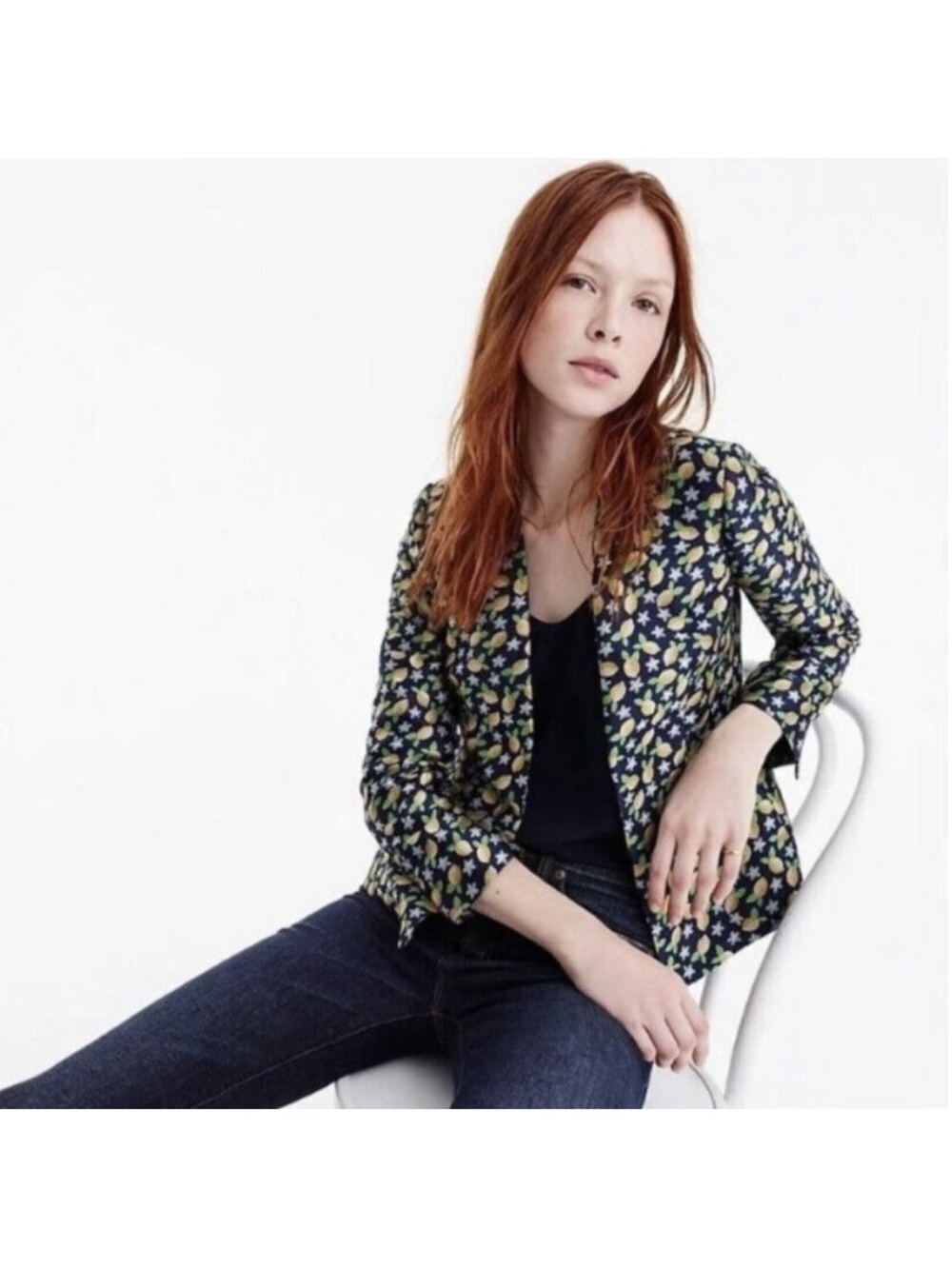 J.Crew lemon print going out blazer
size 2T